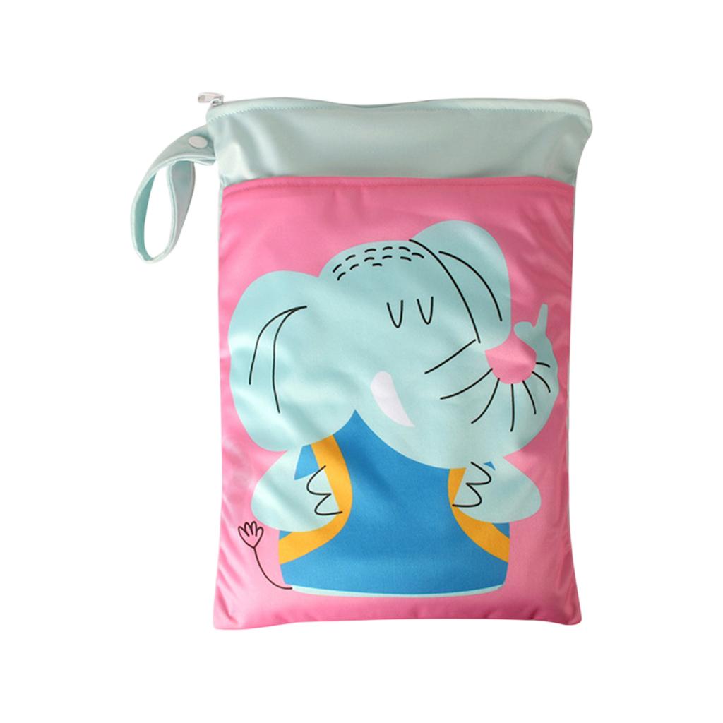 Wet And Dry Dual-use Zipper Storage Bag Cute Storage Clothing Storage Bag