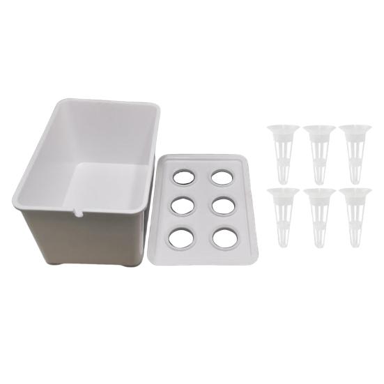 Hydroponic Grow Box 6-Hole Planting System Home Herb Planter Vegetable Cultivation Kit for Indoor Gardening