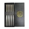 Yajue Colored Six-Ring Pure Titanium Chopsticks - Integrated Molding, Healthy Chinese Tableware