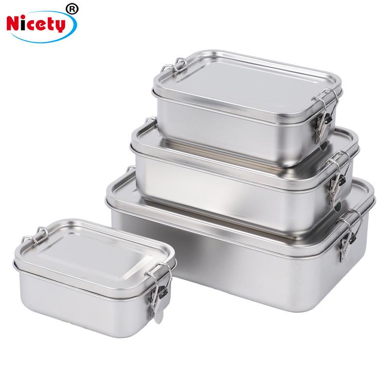 Cutie de prânz Bento din oțel inoxidabil 304 pentru copii - Calitate alimentară, Etanșă, Depozitare pentru picnic în aer liber