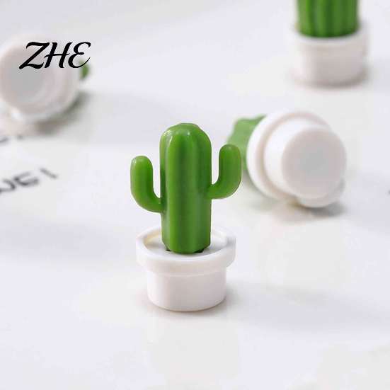 Metal Cabinet Magnets 6Pcs Potted Cactus Refrigerator Magnets, Mini Kitchen Fridge Small Magnet Magnet, Memos Notes Photos Holder, Decorative