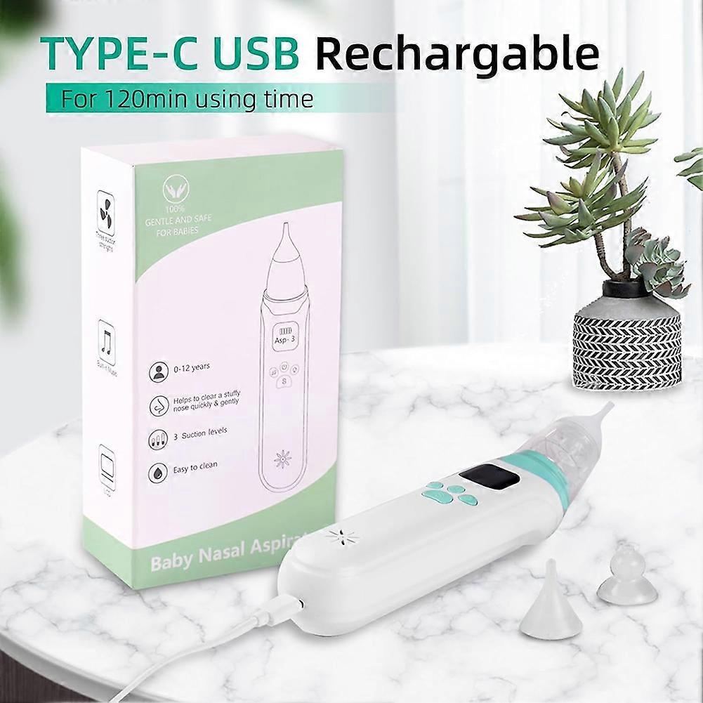 Electric Baby Nasal Aspirator - Baby Nasal Aspirator with Music & Lights for Congestion Relief & Soothing Comforting