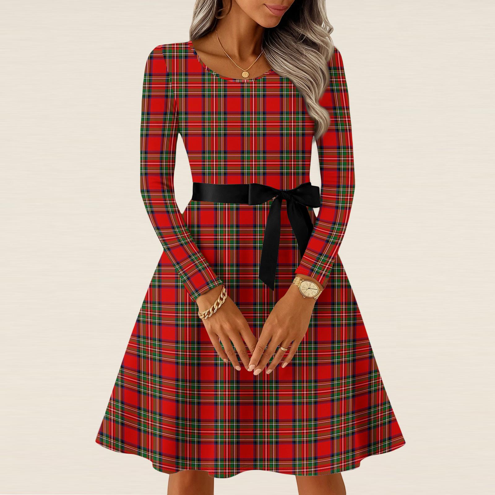 

Женские повседневные модные платья с длинным рукавом в винтажном стиле XL красный