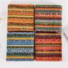 Ethnic Multi-Color Printed Cotton-Linen Fabric Set for DIY Patchwork & Tablecloths