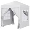 2x2m Pop Up Gazebo With Curtain Walls And Windows White