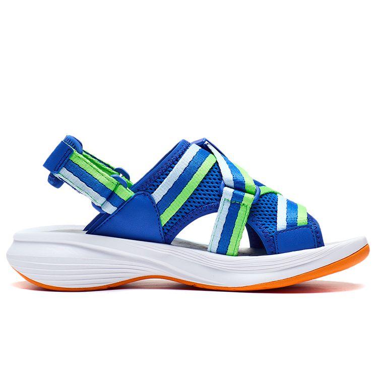 Li Ning Youth  Childrens Sports Trend Shock Absorbing Lightweight Breathable Non-Slip Sandals Kids Sandals Blue Green White YKUT034-5