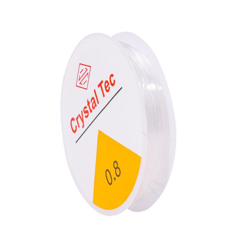 Round Cowhide Beaded Crystal Elastic Rope - Wear-Resistant and Super Elastic Wire