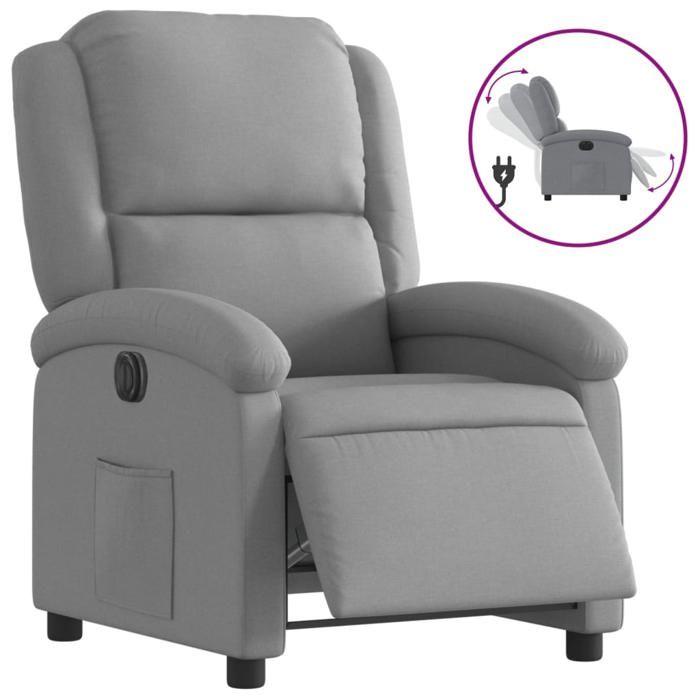 VidaXL Electric Recliner, Relaxation Chair with Adjustable Backrest and Footrest, Living Room Seat, Modern, 3204140