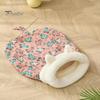 Winter Cat Sleeping Bag Cozy Semi-Enclosed Pet Sack for Indoor Cats 360-degree Wrap Self-warm Plush Cat Bed for Small Pets