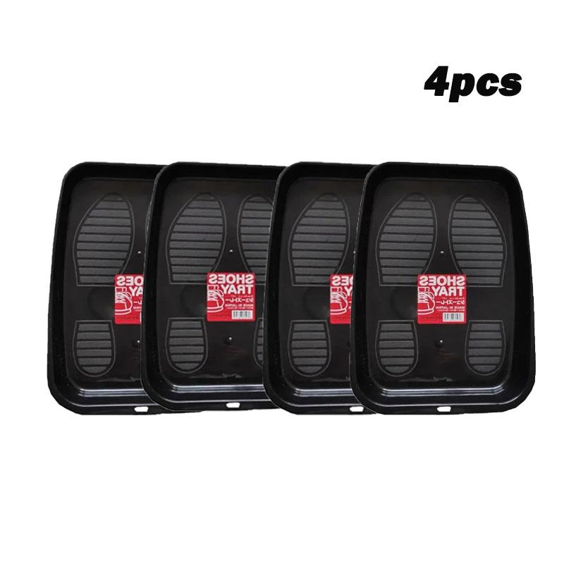 1/2/4pcs Portable Shoe Storage Tray Plastic Durable Shoe Storage Container Car Interior Shoe Storage Box Vehicle Organizer