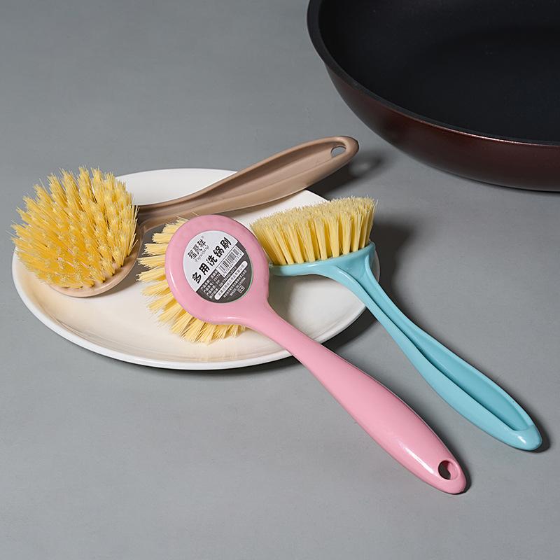 Pot Brush Household Kitchen Brush Pot Dishwashing Artifact Washing Pot Non-staining Oil Brush Brush Bowl Descaling Oil Long Handle Cleaning Brush
