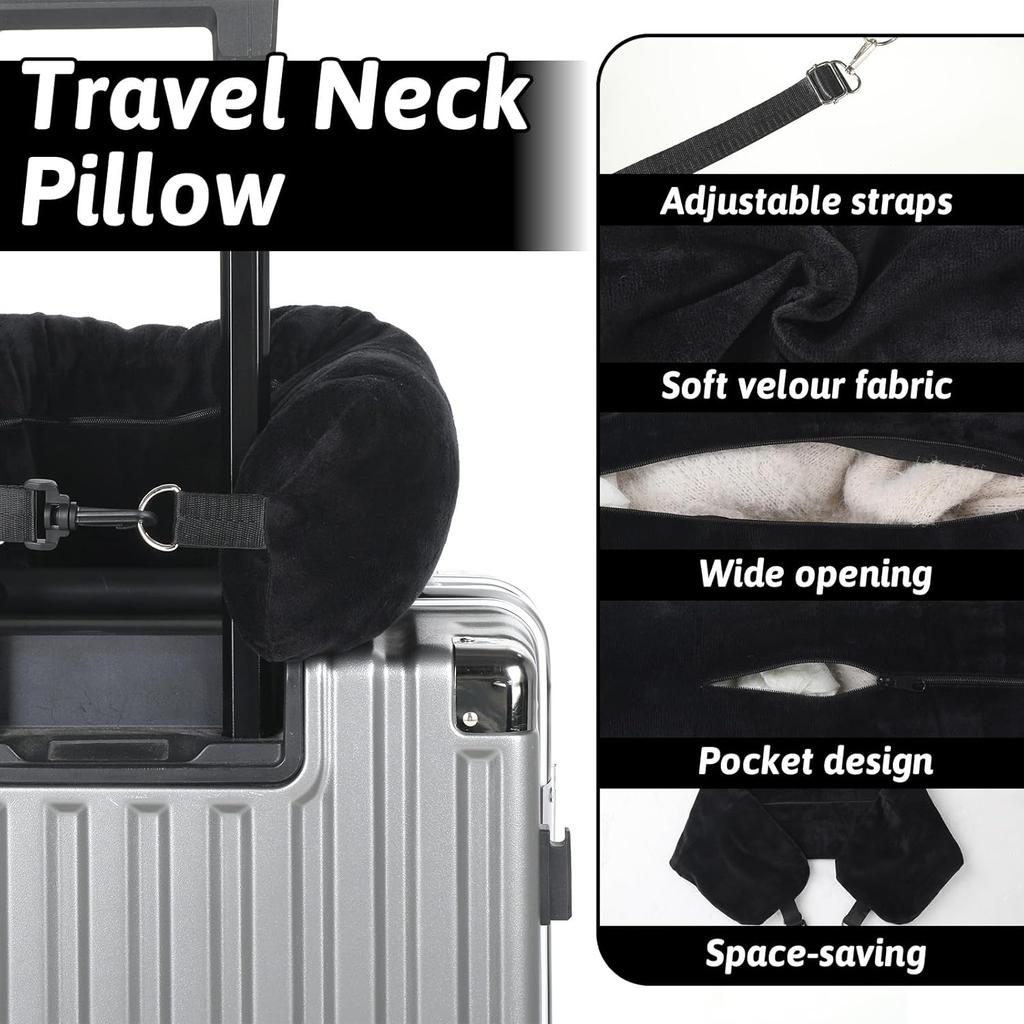 Fillable Travel Neck Pillow, Can Hold Clothes, Pillowcase Storage, Lycra Fabric, Portable Travel Bag Pillow