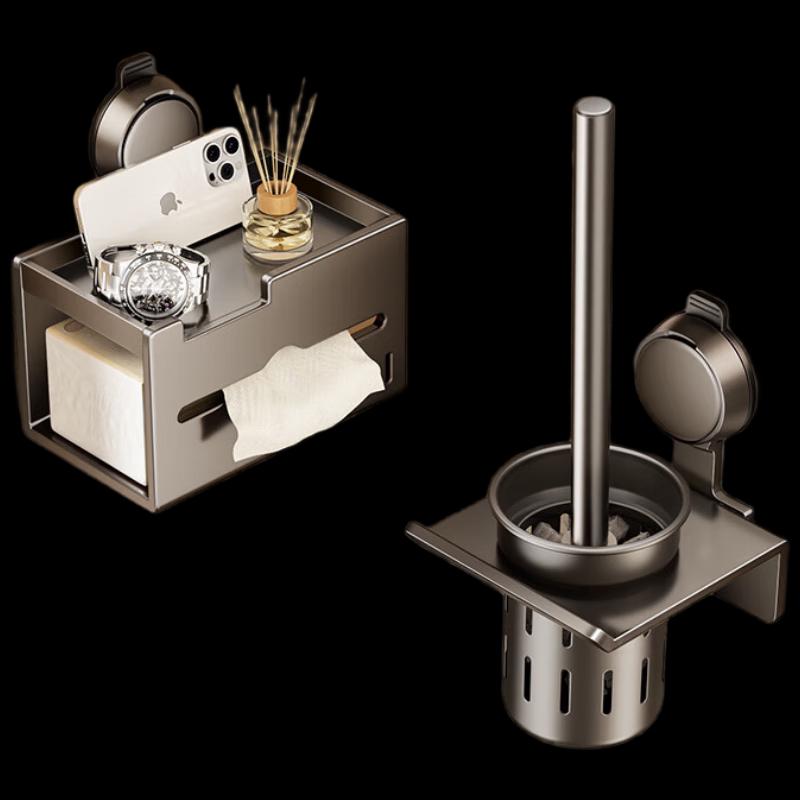 

Настінний тримач для туалетного паперу та набір туалетного йоржика для ванної кімнати