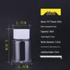 Clear Plastic Wide-Mouth Bottle for Liquid/Solid/Powder Storage, Bead Organizer, Medicine Container, 30ml.