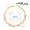 SHIXIN 7 Styles Elegant Resin Water Drop Beaded Choker Necklace for Women Boho Irregular Acrylic Short Necklace Clavicle Chain