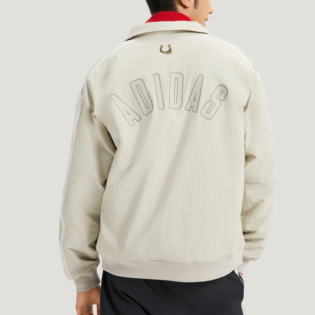 Adidas FW25 Year Of The Horse Limited CNY New Year Reversible Woven Jacket Water-Resistant Fleece Casual Loose Jacket Men jackets KE4058