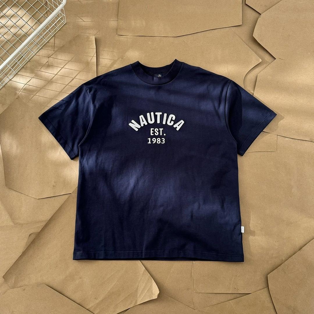 

The New Summer Trend Brand NAUTICAT From Japan and South Korea Is A Short-sleeved Printed Cotton T-shirt for Men and Women 4XL