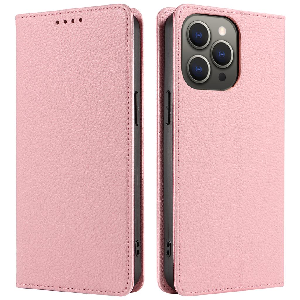 For iPhone 14 Pro Max Case RFID Blocking Strong Magnetic Leather Wallet Phone Cover