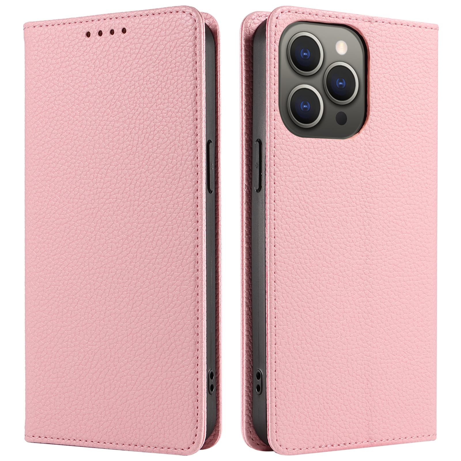 

For iPhone 16 Pro Max Case RFID Blocking Strong Magnetic Leather Wallet Phone Cover B