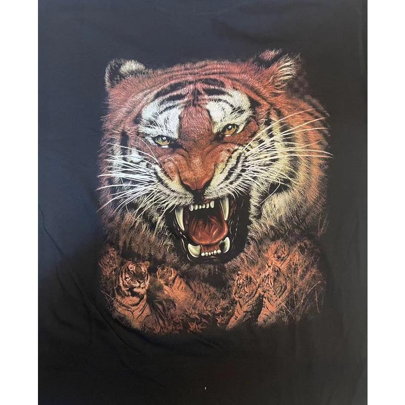 Rock 3D Short Sleeved Personalized Pure Cotton Loose Round Neck Plus Size Short Sleeved T-Shirts Men’s