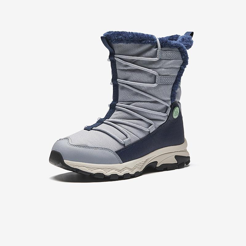 Anta Kids Trendy Fashion Thickened Warm High-Top Boots Kids boots Fog-Gray New-Ink-Blue A12446923-3