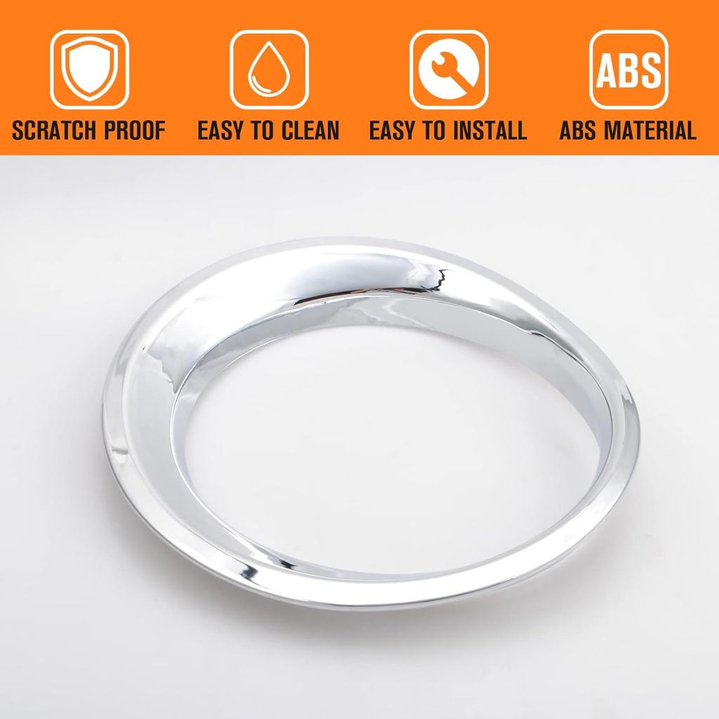Front Headlight Bezels Cover Trim for Jeep Patriot 2011-2016 (Chrome)
