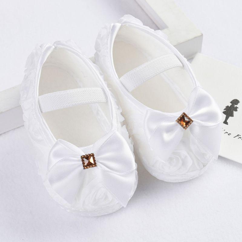 Baby Shoes Walkers  Sneakers Infant Kids Girls Rose Flowers Bow Princess Shoes