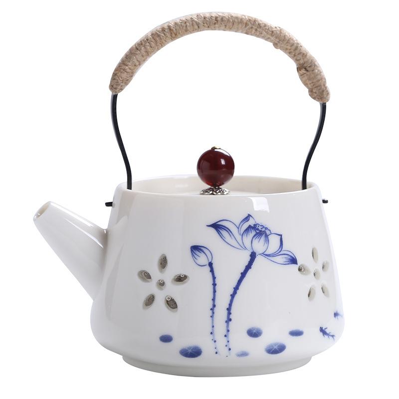 Kreativní keramická konvice na čaj Beam s otvorem pro filtr, vyhřívaná konvice na čaj, sada šálků čaje, orientální marocká konvice na čaj, hliněný bar