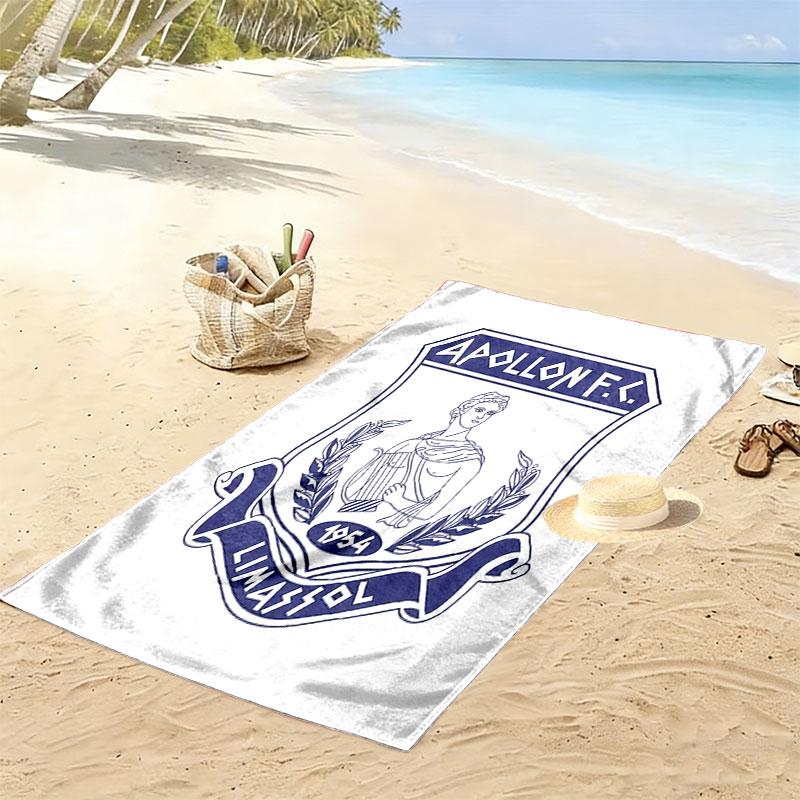 Apollon Limassol FC Print Beach Towel, Large Soft Quick Dry Towel for Beach Camping Swimming