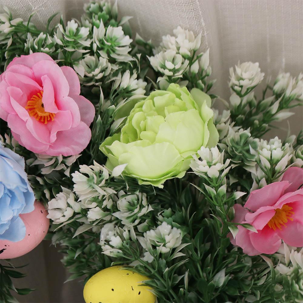 Lifelike Easter Egg Wreath Plastic Spring Floral Wreath Artificial Wreath  Wedding Party