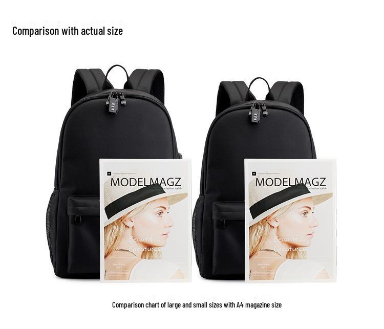Korean Style Luminous USB Music Backpack for Students: Unisex Laptop & School Bag