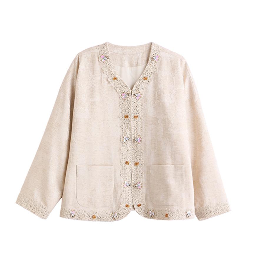 Early spring new design sense fashionable versatile elegant Chinese fashion coat women's small top