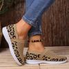 New Spring 2025 leopard print woven mesh casual sports single shoe for women