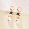 Snowflake Snowman Earrings Pearl Xmas Dangle Earrings Exquisite Christmas Earrings  Women