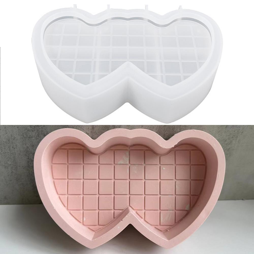 Herzförmige Aufbewahrungsbox, Gipsform, Aufbewahrungsbox, Silikonform für Topf, Gips, Kerzenbox, Harzform, Geschenk, Kerzenglasherstellung