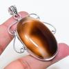 Natural Banded Agate Gemstone 925 Sterling Silver Jewelry Pendant 2.36" AP-16310