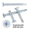 500g M4.2 Self-Drilling Screws Length 13-50mm Countersunk Head Self-Tapping Screws Quick Tapping Dovetail Wire Drilling Screw