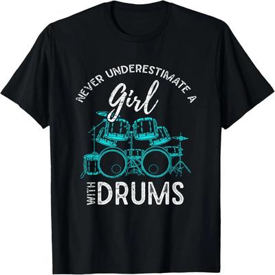 I Drum Because Hitting People with Sticks Funny Drummer T-Shirt