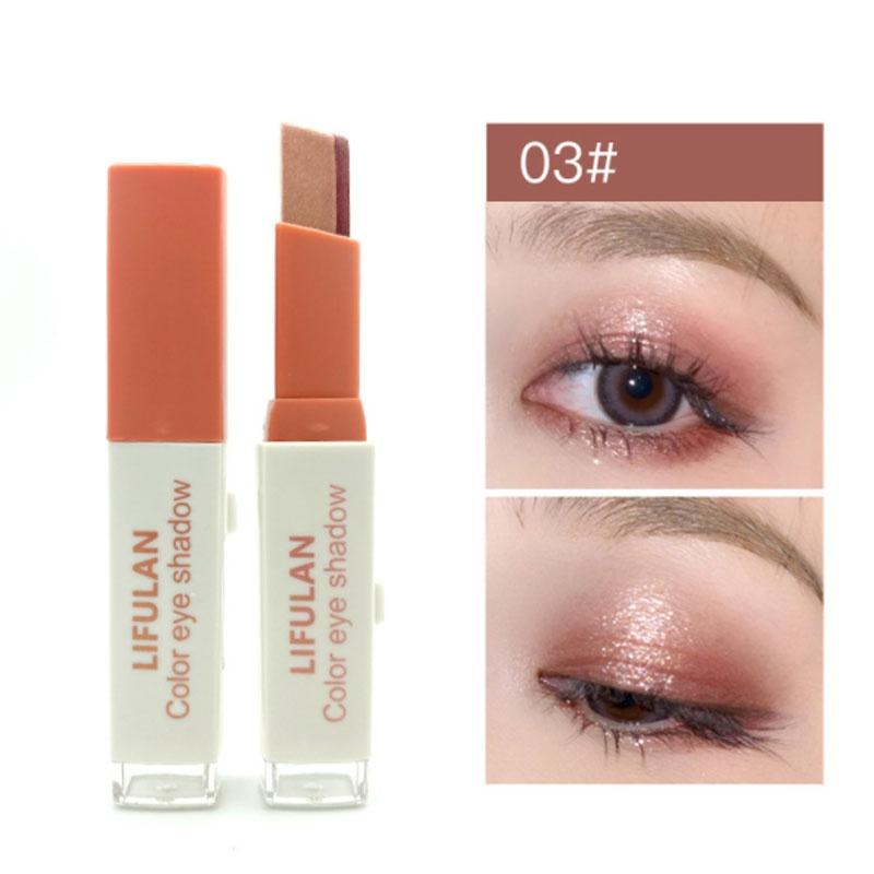 New Fashion Girls 6 Duo Tone Eyeshadow Sticks Waterproof Quick Makeup Gradient Eyeshadow Sticks Long Lasting Glossy Makeup Tool LM
