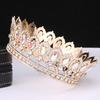 New Baroque Bridal Crown Round Multicolor Crown King Queen Birthday Party Alloy Hair Accessories