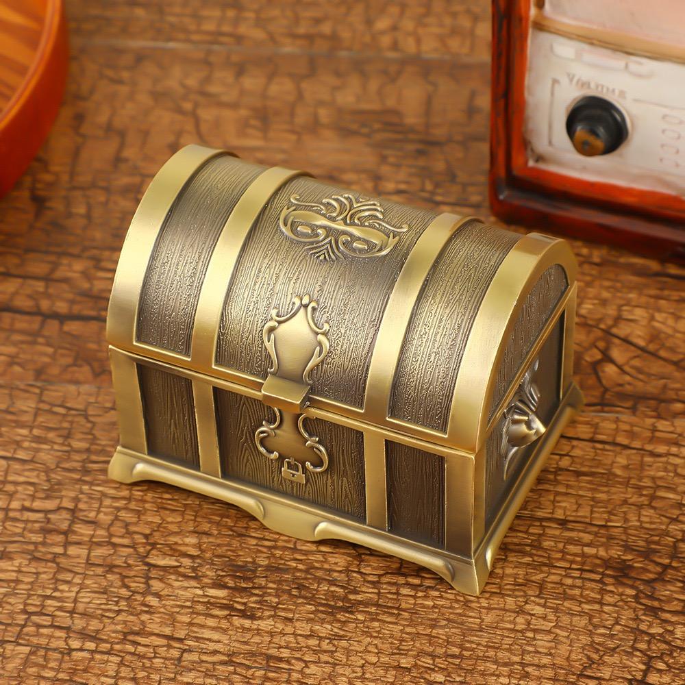 Retro Bracelet Storage Box Jewelry Organizer,European Style Enamel Alloy Necklace Ring Storage Jar Dresser Display Couple Gifts