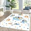 I tappeti quadrati Bluey's Playful Pals sono un'ottima scelta per soggiorni, camere da letto, arredamento della casa e come regali.