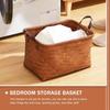 Imitation Rattan Weaving Storage Basket Brown Picnic Basket Dirty Clothes Basket  Home Furnishings
