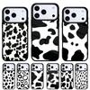 Spotted Cow Skin Print Slim Phone Case for iPhone 17 Air 16e 15 14 13 Pro Max Back Cover for 12 11 Pro Coque