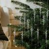 12Pcs Clear Acrylic Icicle Shape Pendant Christmas Tree Hanging Decorations For Holiday Tree and Store Window Display