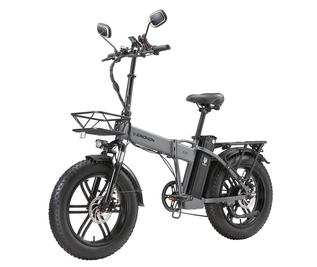 Bicicletta Elettrica SINOHON A20 Motore ad Alta Efficienza da 500W Batteria al Litio Rimovibile da 48V15.6Ah, Ideale per Spostamenti Urbani e Passeggiate Ricreative