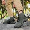 High-top Hiking Shoes Knitted Mesh Outdoor Sneakers Climbing Sports Shoes Breathable Anti-slip Trainers for Fishing Trekking Walking