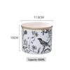 ZISIZ Ceramic Storage Jar with Bamboo Lid