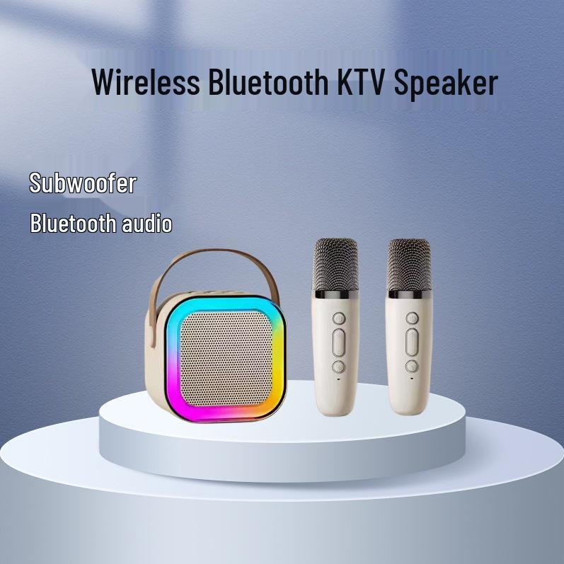 Wireless Bluetooth KTV Speaker & Microphone Set for Kids - Ideal for Family Singing and Outdoor Camping