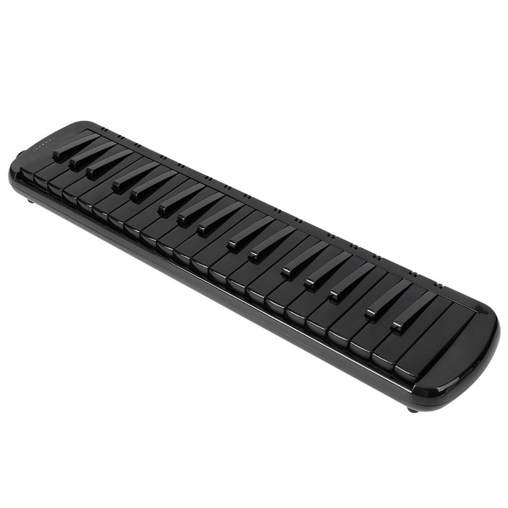 Melodica 37 Key Wind Musical Instrument Suitable for Beginner Practice Bag F37s(Black )